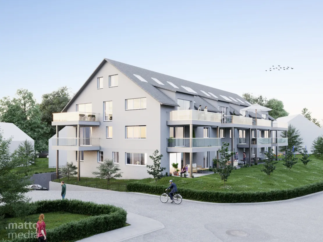 Neubau Projekt eines großen Mehrfamilienhauses /d-mind GmbH Manzen