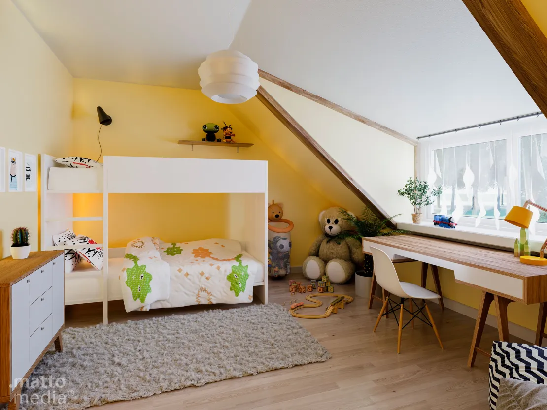 Architekturvisualisierung eines Kinderzimmers