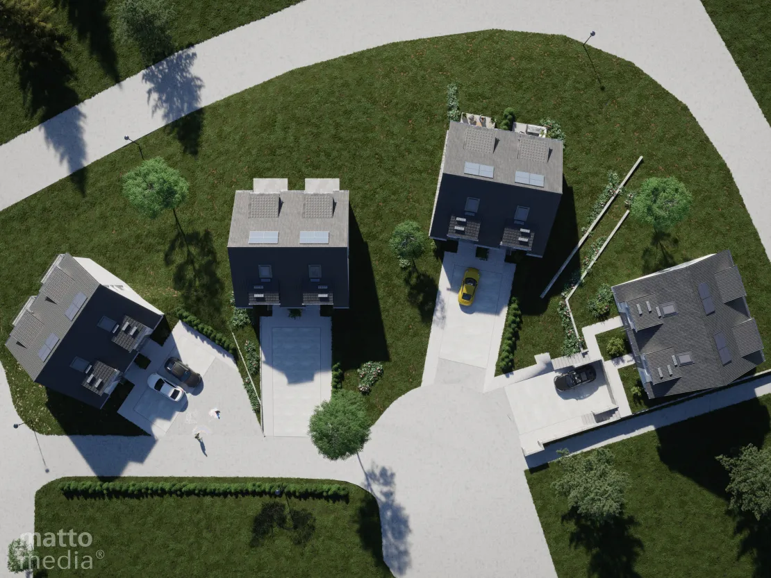 Doppelhaushälften einer geplanten Wohnbebauung in Albbruck/Weisenburger Lageplan